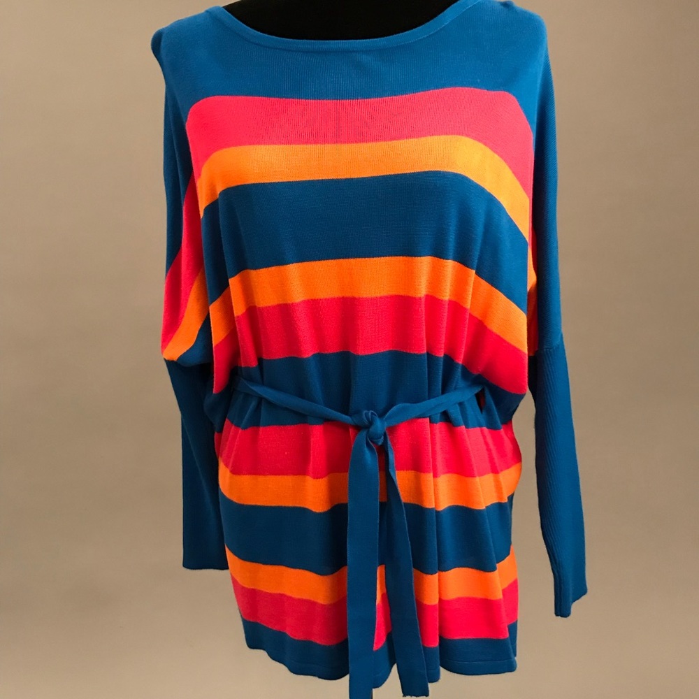 Striped long sweater